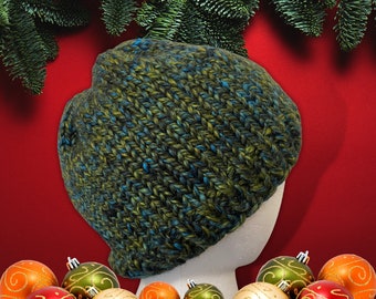 Chunky Knit Beanie | Warm Hat | Hand Knit | Wool lend Hat