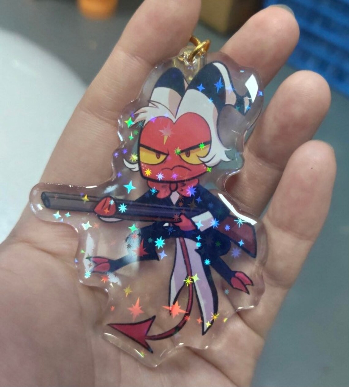 UNOFFICIAL Helluva Boss Moxxie Epoxy Charm | Etsy