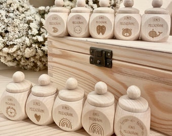personalized wooden tooth box
