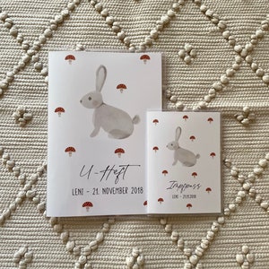 Set U-Booklet and Vaccination Certificate Cover - Rabbit