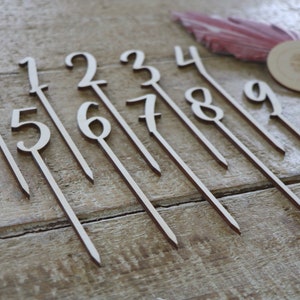 Wood - Numbers Cake Topper