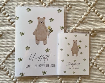 Set U-Booklet and Vaccination Certificate Cover - Bear