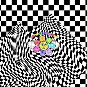 Vervormd geruit digitaal papierpakket: zwart-wit trendy achtergronden (12 x 12 inch jpeg) afbeelding 3
