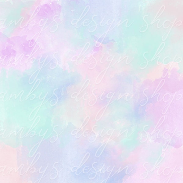 Sweet Pastel Watercolor Digital Paper Set / Backgrounds / Instant Download / Digital Download / Wallpaper / Watercolor Texture / Unicorn