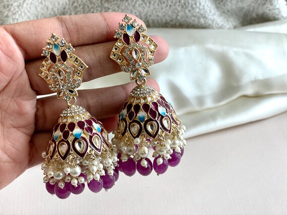 Queen Falls Earrings - Purple nickel free earrings