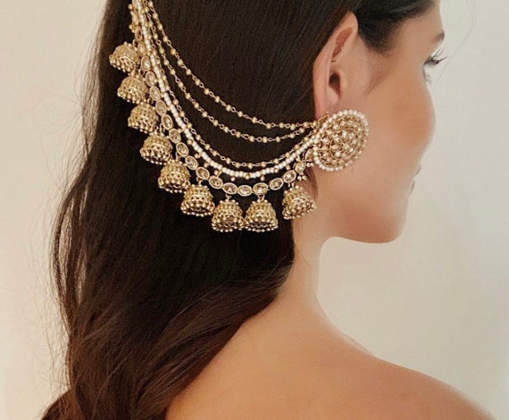 Buy Silver Mirror Stone Bahubali Jhumka, Mirror Jhumnka, Bahubali Earrings,  Mirror Jewelry for Wedding, Indian Pakistani Jewelry Online in India - Etsy