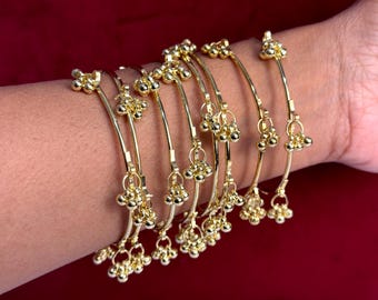 Kashmiri Bangle Set | Silver ghungroo Bangles | Indian Bridal Bangles | Set of 8