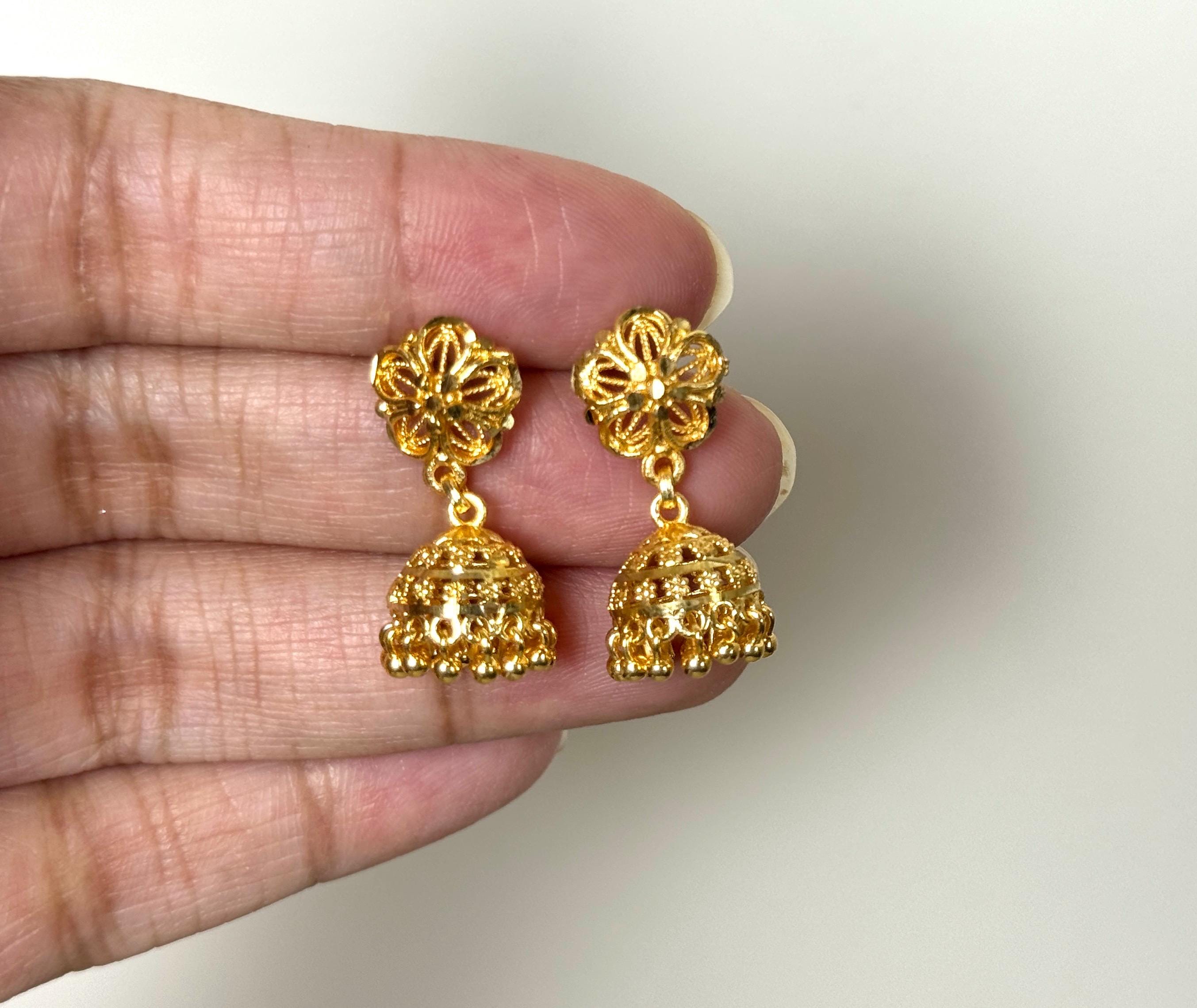Grt Gold Jhumkas With Price Gold Jhumka Earrings Grt Gold Earrings