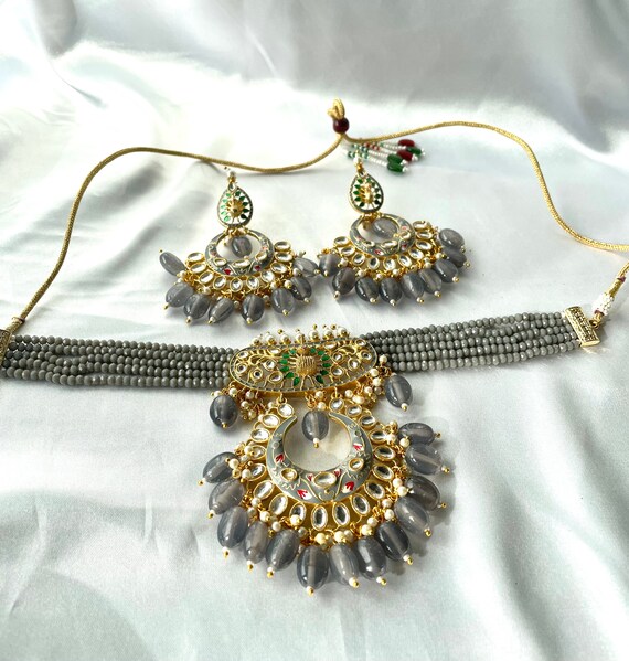 Indian Choker Pakistani Necklace Set 