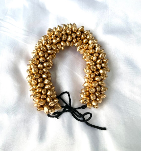 Tiara ,Bollywood  gajra hairpiece gold Amazon.com: Traditional Indian Hair accessories Golden Gajra  main image 2