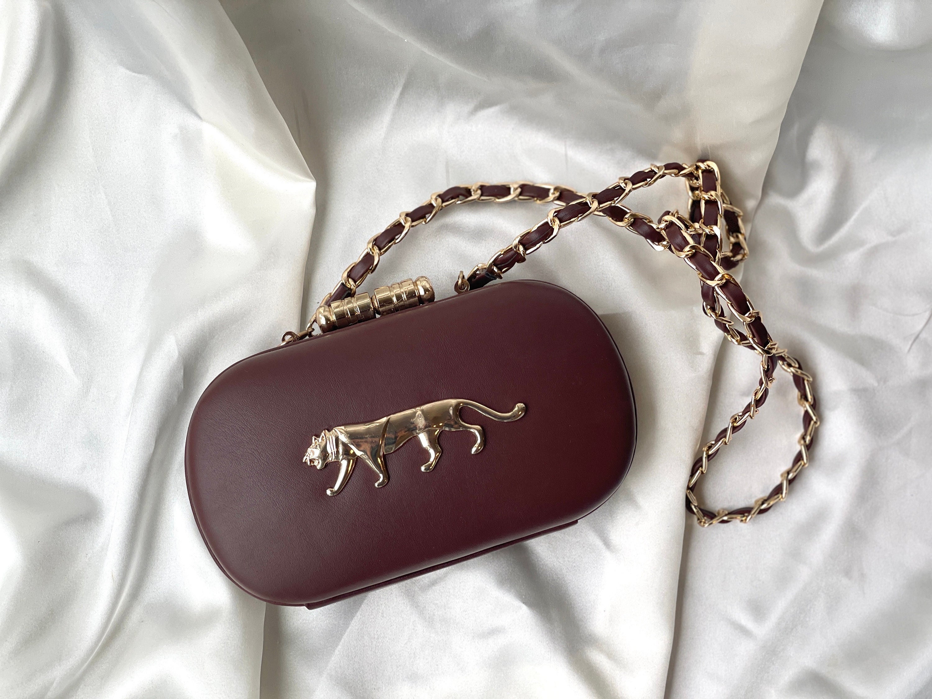 Sabyasachi Inspired Purse Indian Dark Brown Bridal Clutch