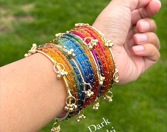 Braccialetti indiani colorati Ghungroo Chooriyan