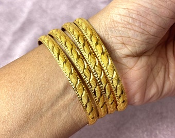 Bangles Set Gold Chooriyan Design 2018 24 Carat Gold Look Punjabi