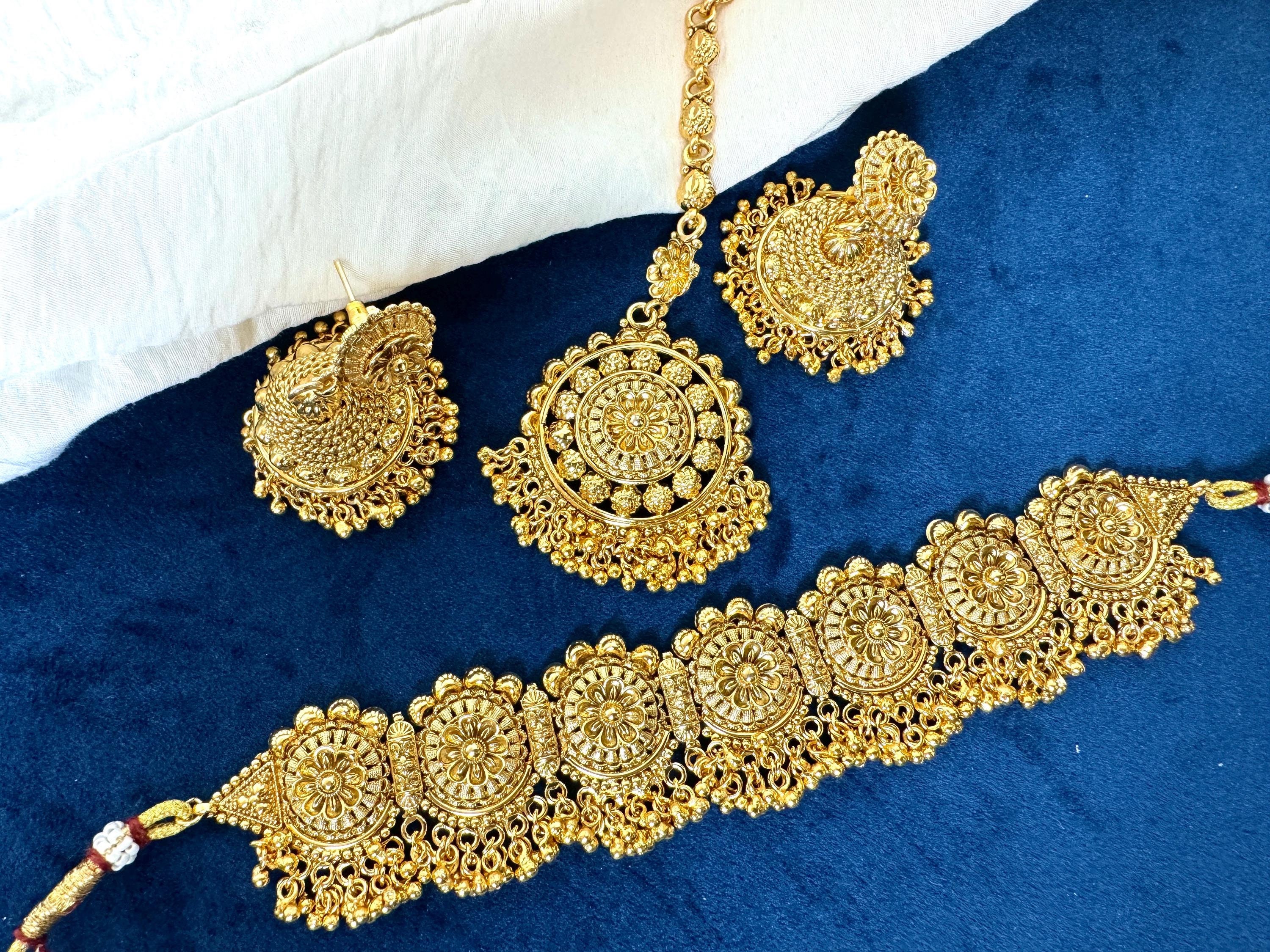 Indian Gold Jewellery Gold Punjabi Jewellery Real Gold Look Gold