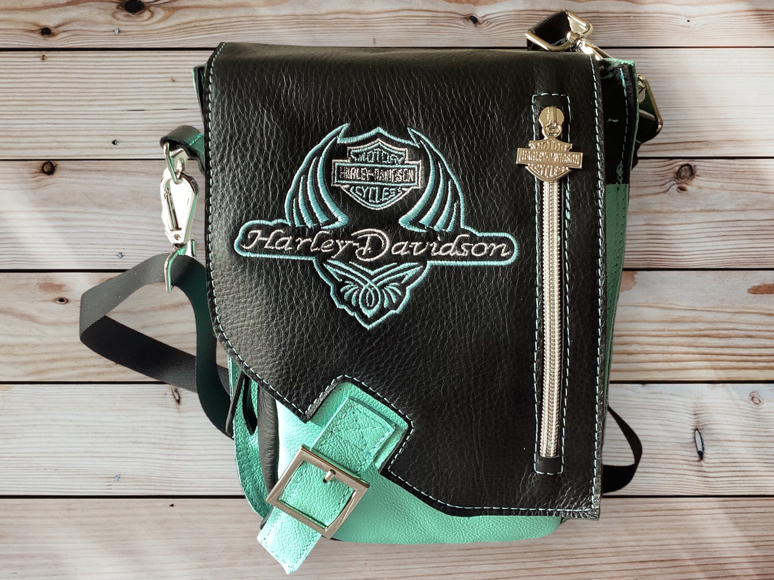 Unisex Messenger Bag Crossbody/belt/waist Leather Harley 