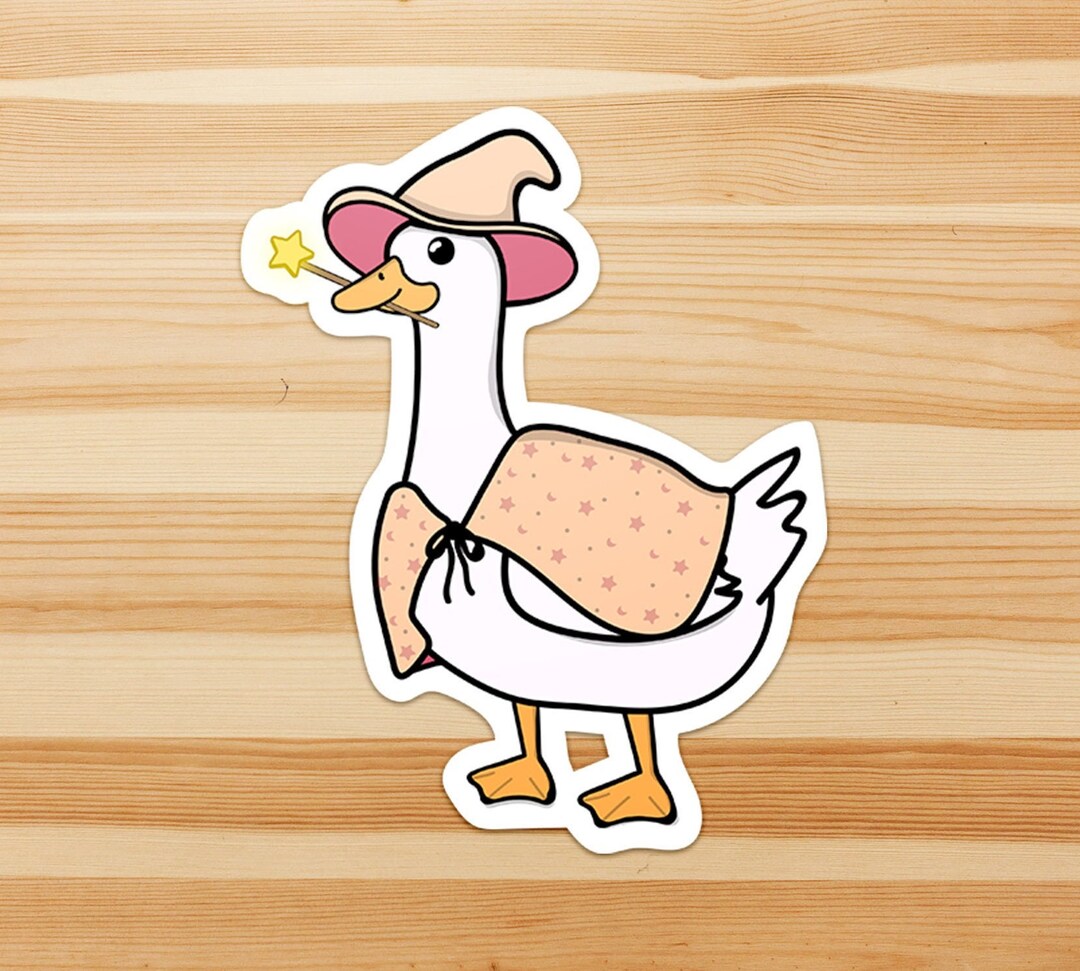 Goose Using Magic Cute Magic Goose // Halloween Sticker - Etsy