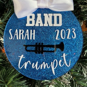 Band, Band Ornament, Trumpet, Marching Band, Personalized Band Ornament, Musical Ornament