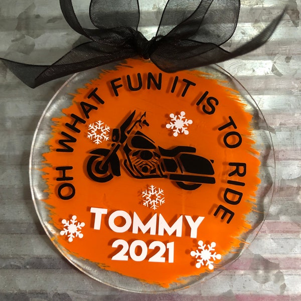Harley Davidson Christmas Ornament Etsy