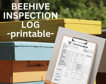 Beehive Inspection Log, Beekeeping Tool, Beekeeper Log, Hive Log, Beekeeping Journal