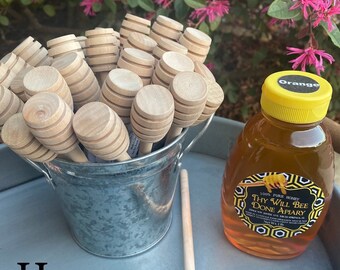 Mestolo per miele in legno / Bastoncino per versare il miele / Regalo per apicoltore / Regalo per amante delle api / Bacchetta per miele grezzo / Decorazione per la casa in stile rustico con tema api