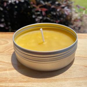 Private Label Beeswax Candle, Unmarked Pure Beeswax Travel Tin Candle No Label, No Label Beeswax Candle