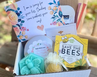 Pet Sympathy Gift Box, Loss of Dog Gift, Pet Condolence, Pet Memorial, Animal Bereavement Honey Bee Themed Gift Basket, Sending Prayers