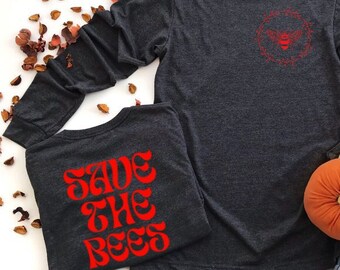Save the Bees Shirt | Bee Lover Gift | Honey Bee T-Shirt | Queen Bee Shirt | Beekeeper Gift | Entomologist Shirt | Bee Tee