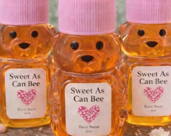 2 oz Honey Bear Favors | Raw Florida Wildflower Honey | Baby Shower Favors, Gender Reveal, Party Favors, Guest Gifts