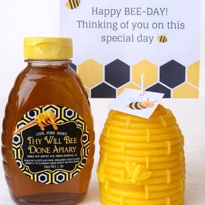 Birthday Gift Box for Friend | Bee Gift Box With Honey and Beeswax Candle | Missing You Gift | Friend Birthday Present