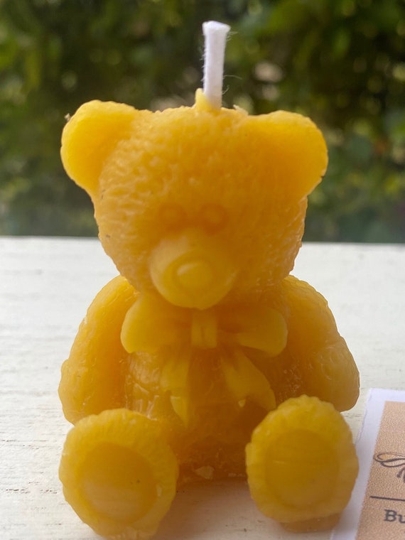 Teddy Bear Candle, Bear Party Favor, Beary Ready for Baby, Bearly Wait  Shower Favor, Bear Cake Topper, Honey Bear Favor 