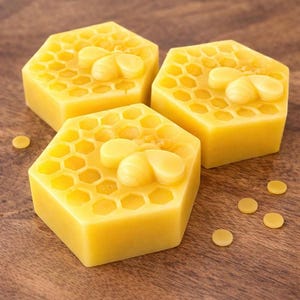 Raw Beeswax, Pure Yellow Beeswax Bar, Clean Chunk Beeswax, Candle Bees Wax, Natural Polish