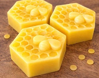 Raw Beeswax, Pure Yellow Beeswax Bar, Clean Chunk Beeswax, Candle Bees Wax, Natural Polish