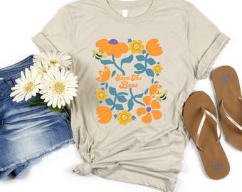 Save the Bees Shirt | Pollinator Shirt | Bee Lover Gift | Beekeeper Tee | Earth Day Shirt | Nature Lover Shirt