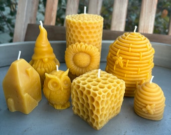 Natural Beeswax Candles, Raw Beeswax Novelty Candles, Pure Bees Wax Organic Candles, Cool Candles