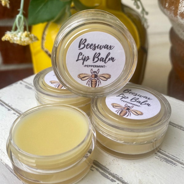 Non Toxic Lip Balm, Natural Beeswax Lip Moisturizer, Bee Party Favor, Organic Bee Lip Care, Lip Balm Favors, Hand Made Lip Cream