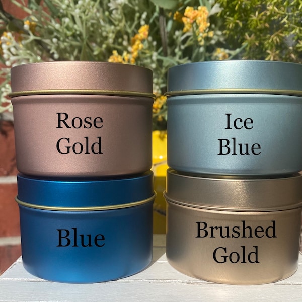 Wholesale No Label Candles, Bulk Private Label 4oz Tin Candles, Honey Scented Unlabled Tin Candles