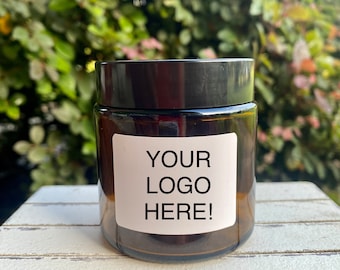 Candele personalizzate da 4 once, candele in barattolo con il tuo logo e marchio privato, candele di lusso all'ingrosso, candele di lusso senza etichetta al profumo di miele, candele white label di lusso