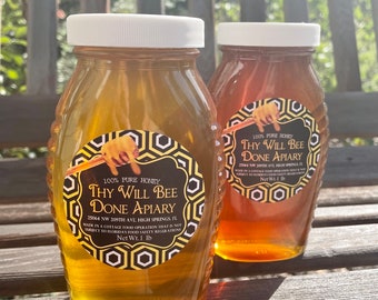 Raw Local Honey, Florida Wildflower 1lb Glass Jar Raw Honey, All Natural Pure Honey, Gallberry Honey