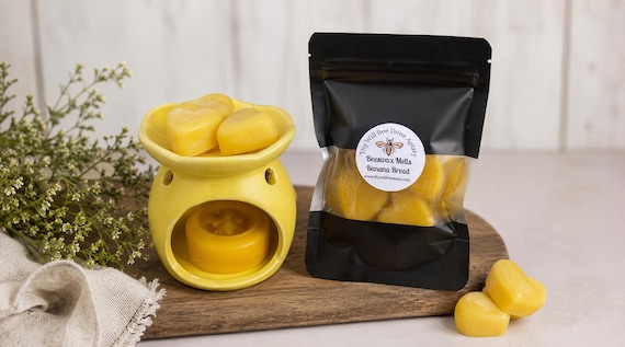 Pure Beeswax Scented Melts, Non Toxic Bees Wax Warmer Heart Melts, Organic Natural Wax Tarts