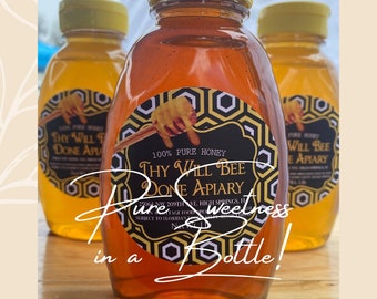 Honey Subscription Box, Seasonal Honey Gift, Organic Pure Honey, 1lb Florida Honey, All Natural Wildflower Honey