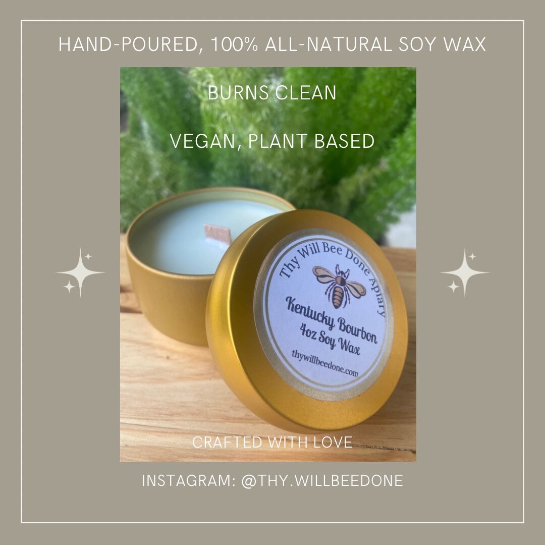 BULK Luxury 4oz Gold Soy Candles, Wholesale Unlabeled Candles, Honey