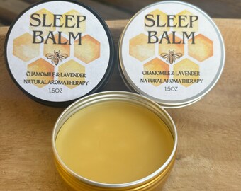 Relaxing Sleep Balm, Lavender Chamomile Relaxation Salve, Solid Perfume, Natural Lavender Aromatherapy, Calming Cream Bedtime Lotion