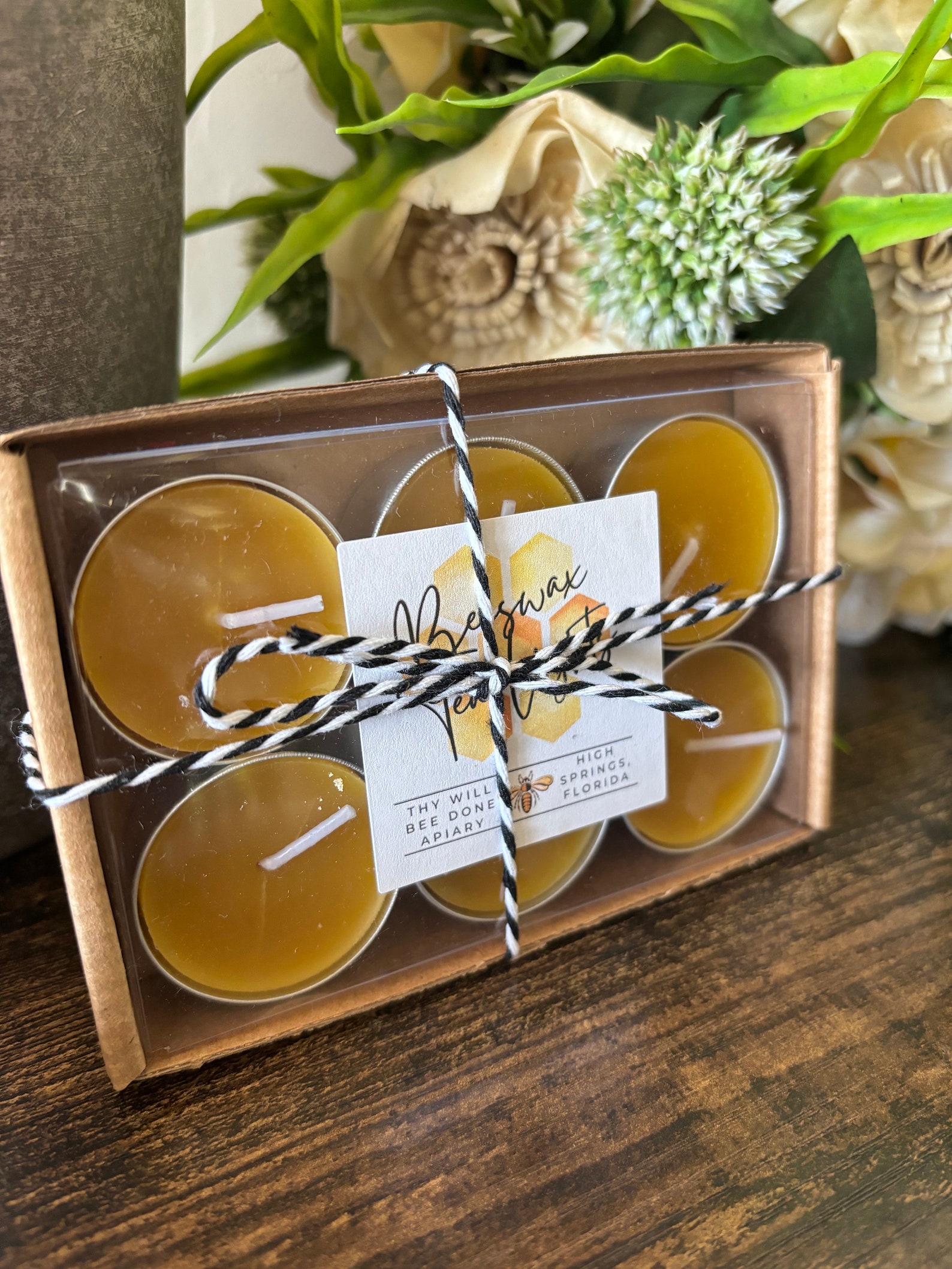 Beeswax Tealights Pack, Natural Unscented Tea Light Candles, Bulk Tea Lights, Clean Burn Organic Candles