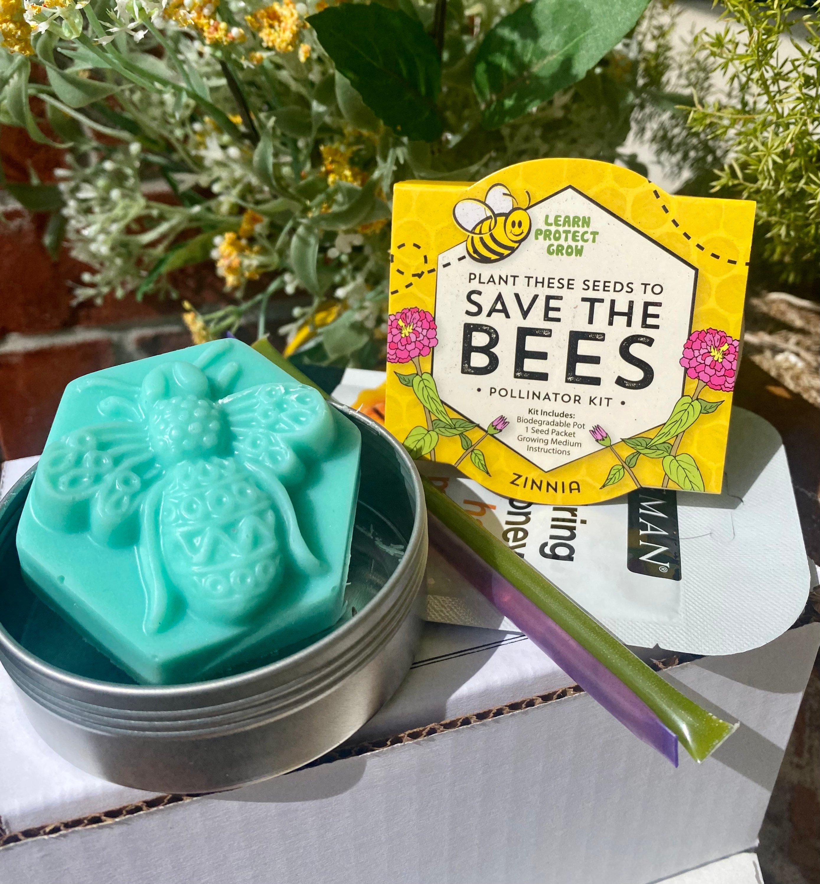 Bee Gift Box With Soap and Honey, Honey Bee Sweet Themed Gift Basket ...