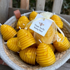 Bijenfeest gunst, kaars bijenwas, bijenthemafeest, bij babyshower cadeau, bijen gunst, gunst hommel douche, bruid tegen bij