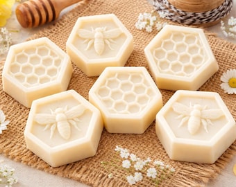 Bulk Soap Favors, Oatmeal Honey Goat Milk Soaps, Bee Theme Party Guest Gift, Honeybee Soaps, Bumblebee Shower, Bride to Bee