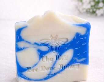 Blueberry Honey Handmade Organic Soap, Bee Gift for Women, Honey Infused Soap