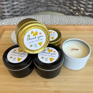 Baby Bee Shower Candle Favors, Bear Party Favor, Teddy Bear Baby Shower, Bee Birthday Favor, Honey Bee Shower Thank You