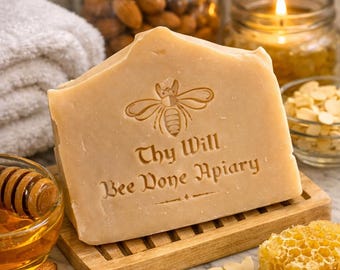 Honey Almond Soaps, Natural Soap, Honey Infused Soap, Handmade Organic Skincare, Bee Lover Gift