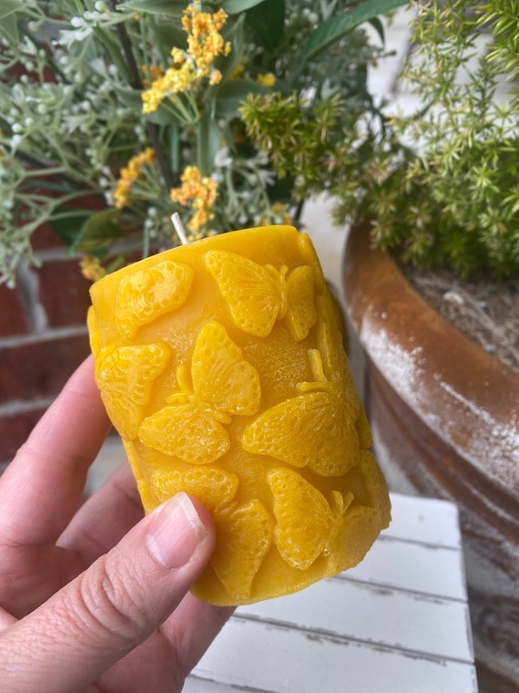Butterfly Beeswax Candle | Pure Beeswax Butterfly Candle | Butterfly Lover Gift | Nature Candle